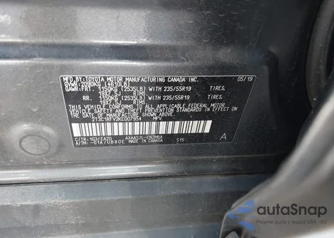 2019 Toyota Rav4 Xle Premium from USA, damaged, VIN 2T3C1RFV2KC007954